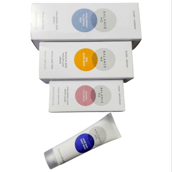 BALANCE ME Bundle: AHA Glow Repair Mask, Wonder Eye Cream, Plumping Mist & Bonus - Picture 2 of 7